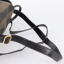 FENDI Pecan Canvas Backpack PVC Black Brown gold 259290 Auth ka6553V-9