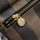 FENDI Pecan Canvas Backpack PVC Black Brown gold 259290 Auth ka6553V-24