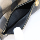 FENDI Pecan Canvas Backpack PVC Black Brown gold 259290 Auth ka6553V-25
