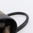 FENDI Pecan Canvas Backpack PVC Black Brown gold 259290 Auth ka6553V-14