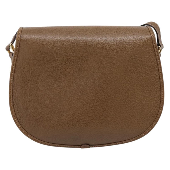GUCCI Shoulder Bag Canvas Beige Gold 007 754 0074 Auth ka6555