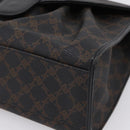 Bally Hand Bag Leather PVC Black Gold Auth ka6559-9