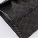 Bally Hand Bag Leather PVC Black Gold Auth ka6559-14