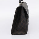 Bally Hand Bag Leather PVC Black Gold Auth ka6559-3