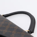 Bally Hand Bag Leather PVC Black Gold Auth ka6559-8
