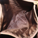 PRADA Tote Bag Nylon Beige Gold Auth ka656-20