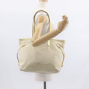 PRADA Tote Bag Nylon Beige Gold Auth ka656-22