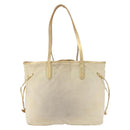PRADA Tote Bag Nylon Beige Gold Auth ka656-3