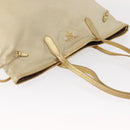 PRADA Tote Bag Nylon Beige Gold Auth ka656-6