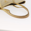 PRADA Tote Bag Nylon Beige Gold Auth ka656-7