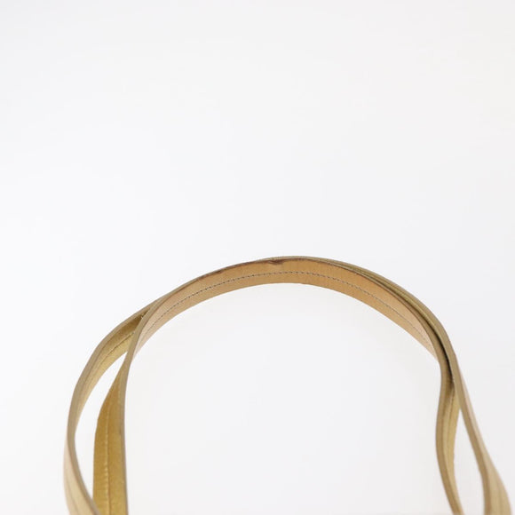 PRADA Tote Bag Nylon Beige Gold Auth ka656