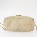 PRADA Tote Bag Nylon Beige Gold Auth ka656-9