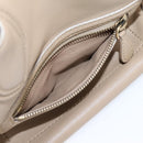 CELINE Luggage Mini Shopper Hand Bag Leather Beige Gold Auth ka6560A-25