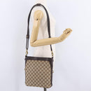 GUCCI GG Canvas Shoulder Bag Beige Gold 109106 Auth ka6563-28