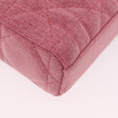 Christian Dior Macro Cannage Lady D Joy Satchel Denim 2way Pink Auth ka6565SAM-20