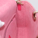 Christian Dior Macro Cannage Lady D Joy Satchel Denim 2way Pink Auth ka6565SAM-27