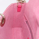 Christian Dior Macro Cannage Lady D Joy Satchel Denim 2way Pink Auth ka6565SAM-28