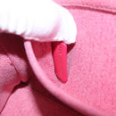 Christian Dior Macro Cannage Lady D Joy Satchel Denim 2way Pink Auth ka6565SAM-11