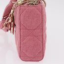 Christian Dior Macro Cannage Lady D Joy Satchel Denim 2way Pink Auth ka6565SAM-3