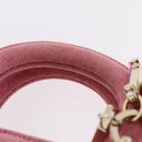 Christian Dior Macro Cannage Lady D Joy Satchel Denim 2way Pink Auth ka6565SAM-14