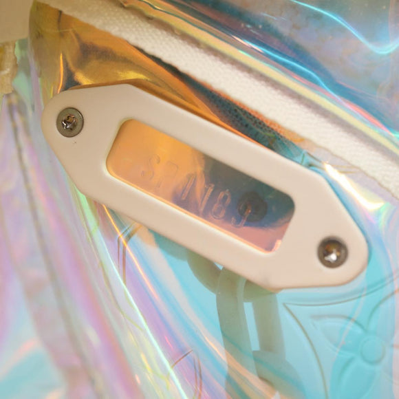 LOUIS VUITTON Monogram Prism Pochette Volga Bag Silver M55261 LV Auth ka6566V