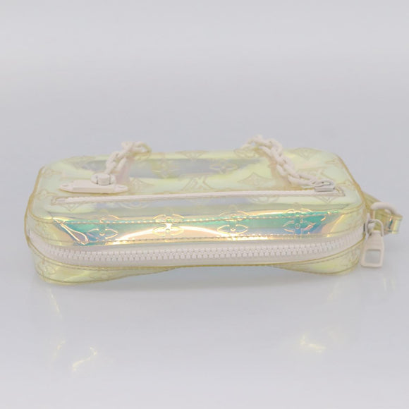 LOUIS VUITTON Monogram Prism Pochette Volga Bag Silver M55261 LV Auth ka6566V