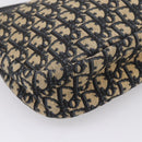 Christian Dior Trotter Canvas Shoulder Bag Navy Gold Auth ka6567-11
