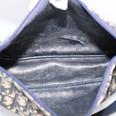 Christian Dior Trotter Canvas Shoulder Bag Navy Gold Auth ka6567-15