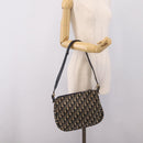 Christian Dior Trotter Canvas Shoulder Bag Navy Gold Auth ka6567-18