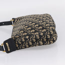 Christian Dior Trotter Canvas Shoulder Bag Navy Gold Auth ka6567-4