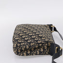 Christian Dior Trotter Canvas Shoulder Bag Navy Gold Auth ka6567-5