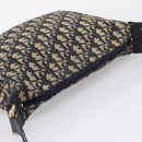 Christian Dior Trotter Canvas Shoulder Bag Navy Gold Auth ka6567-6