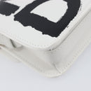 Christian Dior Miss Dior Shoulder Bag Leather White Gold Auth ka6568SAM-13
