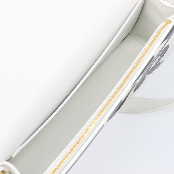 Christian Dior Miss Dior Shoulder Bag Leather White Gold Auth ka6568SAM