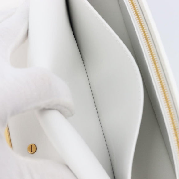 Christian Dior Miss Dior Shoulder Bag Leather White Gold Auth ka6568SAM