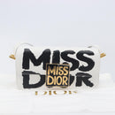 Christian Dior Miss Dior Shoulder Bag Leather White Gold Auth ka6568SAM-26