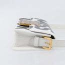 Christian Dior Miss Dior Shoulder Bag Leather White Gold Auth ka6568SAM-4