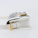 Christian Dior Miss Dior Shoulder Bag Leather White Gold Auth ka6568SAM-5