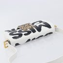 Christian Dior Miss Dior Shoulder Bag Leather White Gold Auth ka6568SAM-6