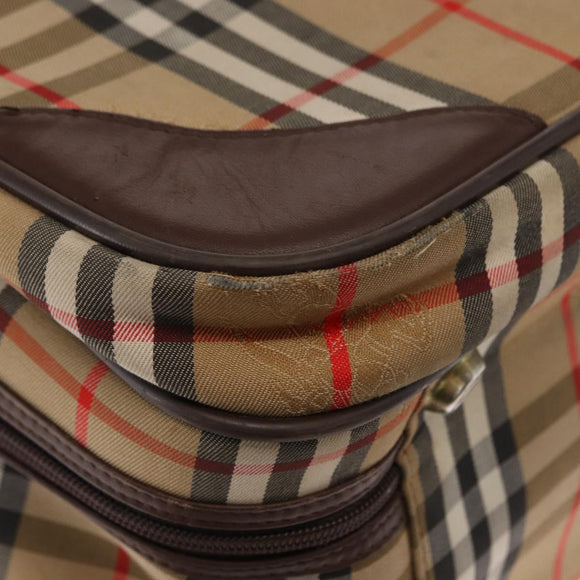 Burberrys Nova Check Travel Bag Canvas 2way Beige Auth ka657