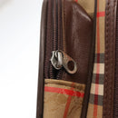 Burberrys Nova Check Travel Bag Canvas 2way Beige Auth ka657-18