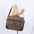Burberrys Nova Check Travel Bag Canvas 2way Beige Auth ka657-25
