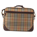 Burberrys Nova Check Travel Bag Canvas 2way Beige Auth ka657-3