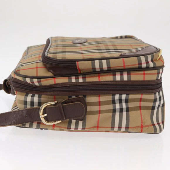 Burberrys Nova Check Travel Bag Canvas 2way Beige Auth ka657