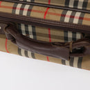 Burberrys Nova Check Travel Bag Canvas 2way Beige Auth ka657-7