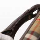 Burberrys Nova Check Travel Bag Canvas 2way Beige Auth ka657-8