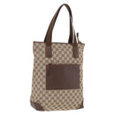 GUCCI GG Canvas Tote Bag Beige Silver 019 0401 Auth ka6572-1