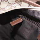 GUCCI GG Canvas Tote Bag Beige Silver 019 0401 Auth ka6572-20