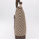 GUCCI GG Canvas Tote Bag Beige Silver 019 0401 Auth ka6572-4