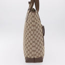 GUCCI GG Canvas Tote Bag Beige Silver 019 0401 Auth ka6572-5